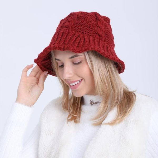 wide brim hats women winter knitted bucket hat solid color chunky braided cable knit beanie twist fisherman cap warm comfortable bonnet, Blue;gray
wide brim hats women winter knitted bucket hat solid color chunky braided cable knit beanie twist fisherman cap warm comfortable bonnet, Blue;gray