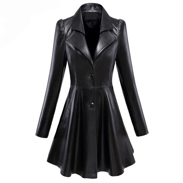 nerazzurri fit and flare faux leather coat notched lapel long sleeve puff sleeve skirted black plus size leather blazer slim fit 201214
nerazzurri fit and flare faux leather coat notched lapel long sleeve puff sleeve skirted black plus size leather blazer slim fit 201214