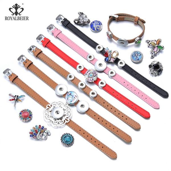 charm bracelets 1pcs/lot snap button variety of collocation genuin leather bracelet for women with flower fit 12/18/20mm jewelry, Golden;silver
charm bracelets 1pcs/lot snap button variety of collocation genuin leather bracelet for women with flower fit 12/18/20mm jewelry, Golden;silver