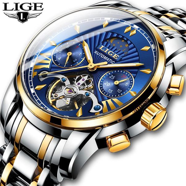 wristwatches lige men watch tourbillon automatic mechanical stainless steel sport watches mens relogio masculino+box, Slivery;brown
wristwatches lige men watch tourbillon automatic mechanical stainless steel sport watches mens relogio masculino+box, Slivery;brown