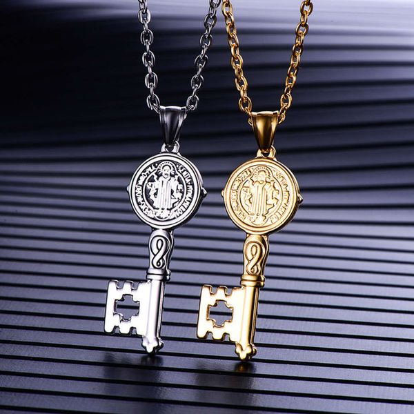 jesus key necklace personality women's stainless cross titanium steel jewelrybpz2jmen, Silver
jesus key necklace personality women's stainless cross titanium steel jewelrybpz2jmen, Silver