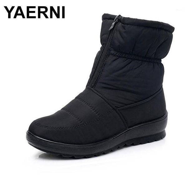 boots yaerniwinter for women snow with zipper inside waterproof non-slip female size41e11841, Black