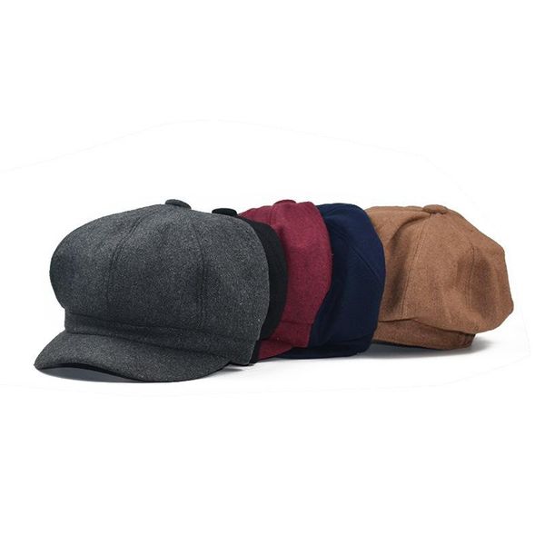 beanie/skull caps octagonal cap autumn and winter british style beret vintage woolen painter hat solid color fashion lady designer bonnets, Blue;gray
beanie/skull caps octagonal cap autumn and winter british style beret vintage woolen painter hat solid color fashion lady designer bonnets, Blue;gray