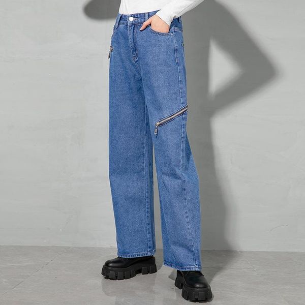 women's jeans seebeautiful casual zippers loose mid-waist lace up button pockets denim pants fashion 2021 spring women m959, Blue
women's jeans seebeautiful casual zippers loose mid-waist lace up button pockets denim pants fashion 2021 spring women m959, Blue