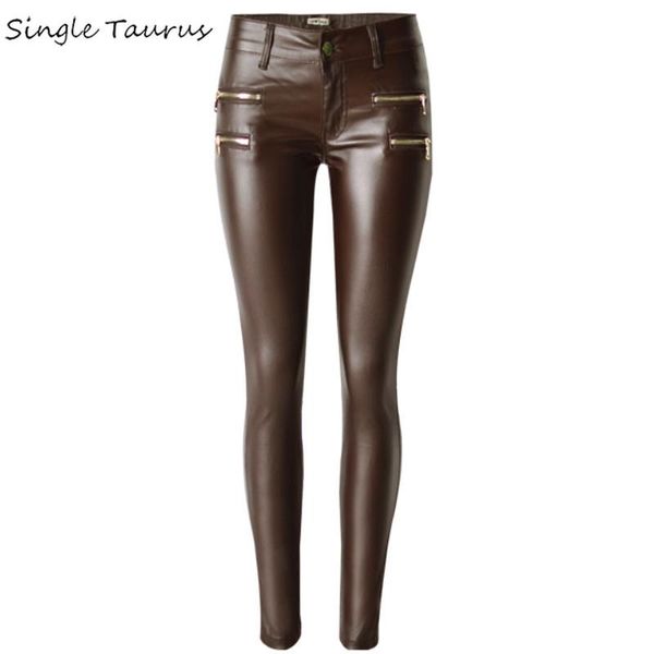 low waist brown skinny pants women pu coating push up jeans femme fashion fake zippers elasticity leather pantalones mujer 2020, Black;white
low waist brown skinny pants women pu coating push up jeans femme fashion fake zippers elasticity leather pantalones mujer 2020, Black;white