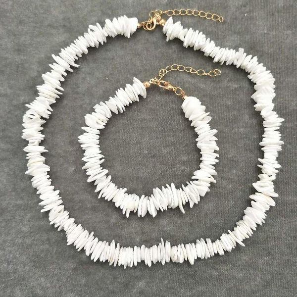 somsoar jewelry puka natural sea shell choker necklace bracelet set for woman summer beach girl conch jewelry accessories, Silver
somsoar jewelry puka natural sea shell choker necklace bracelet set for woman summer beach girl conch jewelry accessories, Silver