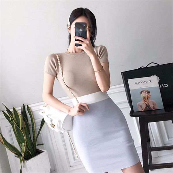 2021 New Sexy Mini Feminine Round Collar Elegant Contrast Color Stretchy Bandage Short Dress 5VU5, Black;gray
2021 New Sexy Mini Feminine Round Collar Elegant Contrast Color Stretchy Bandage Short Dress 5VU5, Black;gray