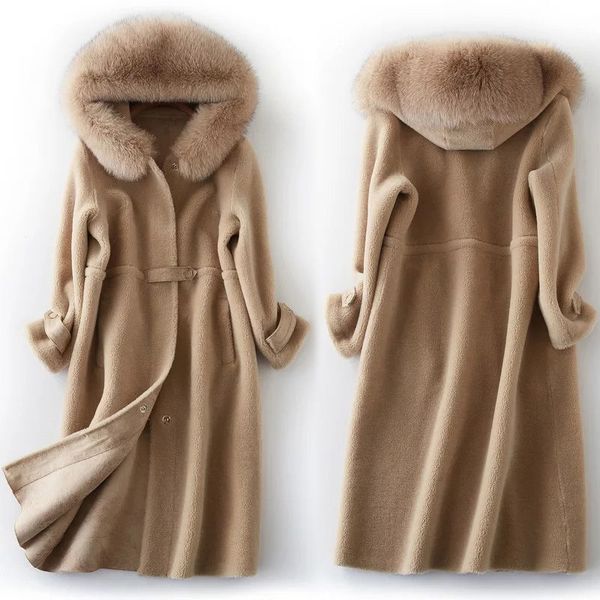 2020 new fashion winter women casual loose thick warm wool fur coat fox fur collar female covered button overcoat fur coat a118x1019, Black
2020 new fashion winter women casual loose thick warm wool fur coat fox fur collar female covered button overcoat fur coat a118x1019, Black