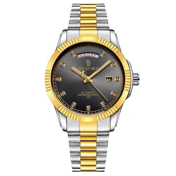 steel belt sanas 017 double solid calendar men's automatic mechanical watch business watch, Slivery;brown
steel belt sanas 017 double solid calendar men's automatic mechanical watch business watch, Slivery;brown