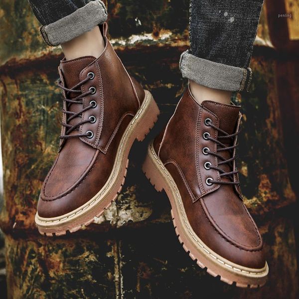 men shoes winter boots men retro tooling booties casual cool handsome leather motorcycle boots male lace-up casual work shoes1, Black
men shoes winter boots men retro tooling booties casual cool handsome leather motorcycle boots male lace-up casual work shoes1, Black