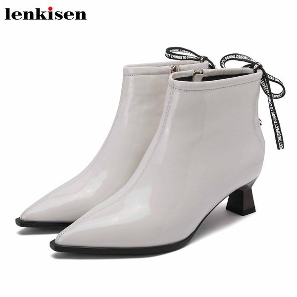 lenkisen internet cow leather solid simple boots pointed toe high heels winter lace up side zip women ankle boots l36, Black
lenkisen internet cow leather solid simple boots pointed toe high heels winter lace up side zip women ankle boots l36, Black