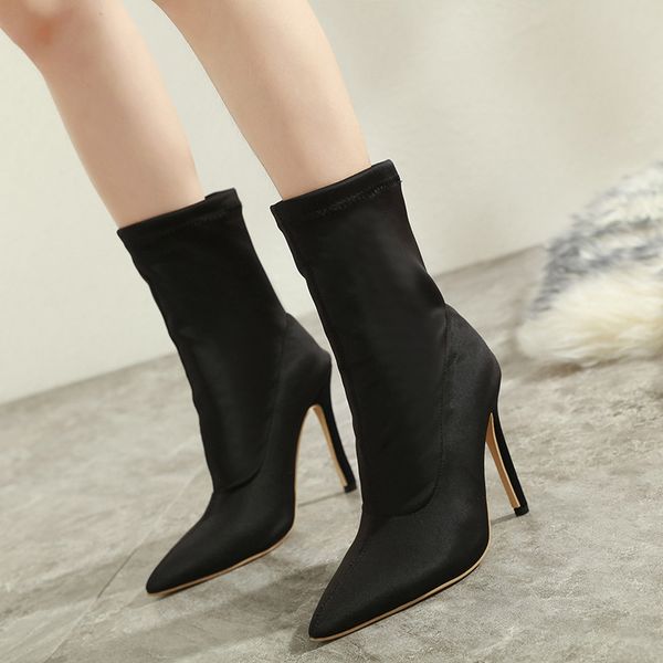 2020 women's fashions autumn knit toe stretching stockings thick boots high ankle mujer woman shoes 8zl7, Black
2020 women's fashions autumn knit toe stretching stockings thick boots high ankle mujer woman shoes 8zl7, Black