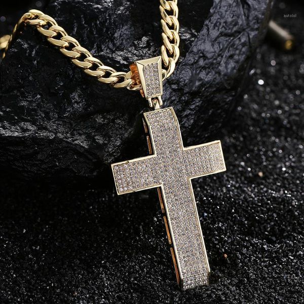 punk gold/silver color huge cross necklace/pendant men iced out bling bling crystal charm cross with cuban chain hip hop jewelry1
punk gold/silver color huge cross necklace/pendant men iced out bling bling crystal charm cross with cuban chain hip hop jewelry1