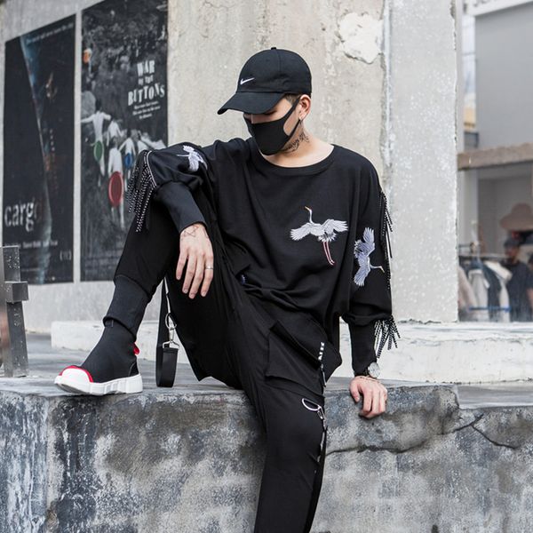 2019 nieuwe japanse stijl straat stijlvolle borduurwerk patroon trui heren sweatshirts hip hop mode mannelijke robben warp streetwear, Black;white
2019 nieuwe japanse stijl straat stijlvolle borduurwerk patroon trui heren sweatshirts hip hop mode mannelijke robben warp streetwear, Black;white