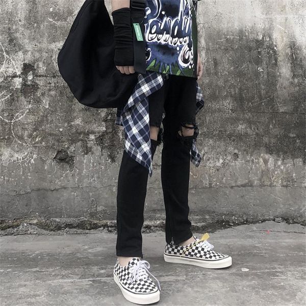 slim fit holes ripper pencil pants hip hop style jeans 20ss designer mens jeans, Blue
slim fit holes ripper pencil pants hip hop style jeans 20ss designer mens jeans, Blue