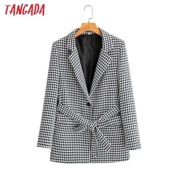 women's suits & blazers tangada women 2021 fashion plaid winter blazer coat with slash long sleeve female outerwear chic sy97, White;black
women's suits & blazers tangada women 2021 fashion plaid winter blazer coat with slash long sleeve female outerwear chic sy97, White;black