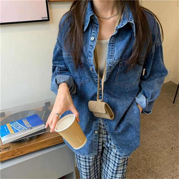 hzirip women denim jacket solid coat 2021 autumn new casual female cowboy office lady all-match vintage fresh loose ladies, Black;brown
hzirip women denim jacket solid coat 2021 autumn new casual female cowboy office lady all-match vintage fresh loose ladies, Black;brown