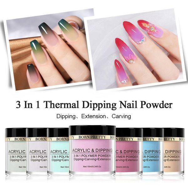 nail glitter 10ml thermal dipping powder 3 in 1 temperature color changing acrylic polymer extension carving diy decor, Silver;gold 
nail glitter 10ml thermal dipping powder 3 in 1 temperature color changing acrylic polymer extension carving diy decor, Silver;gold