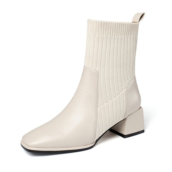2021 the new casual square style toe ankle fashion elastic knitting slip-in-the-middle heel thick motorcycle boots women's size shoes 1, Black
2021 the new casual square style toe ankle fashion elastic knitting slip-in-the-middle heel thick motorcycle boots women's size shoes 1, Black