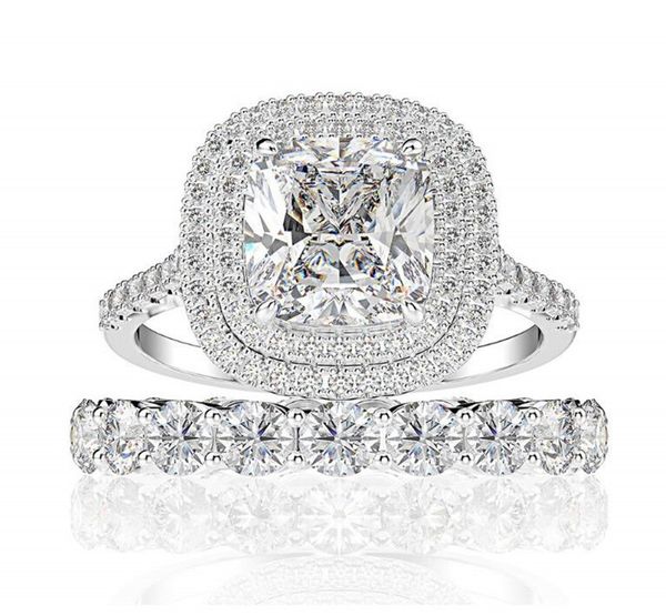 2pcs couple rings luxury jewelry 925 sterling silver cushion shape white z pave cz diamond gemstones gemstones women wedding bridal ring, Slivery;golden
2pcs couple rings luxury jewelry 925 sterling silver cushion shape white z pave cz diamond gemstones gemstones women wedding bridal ring, Slivery;golden