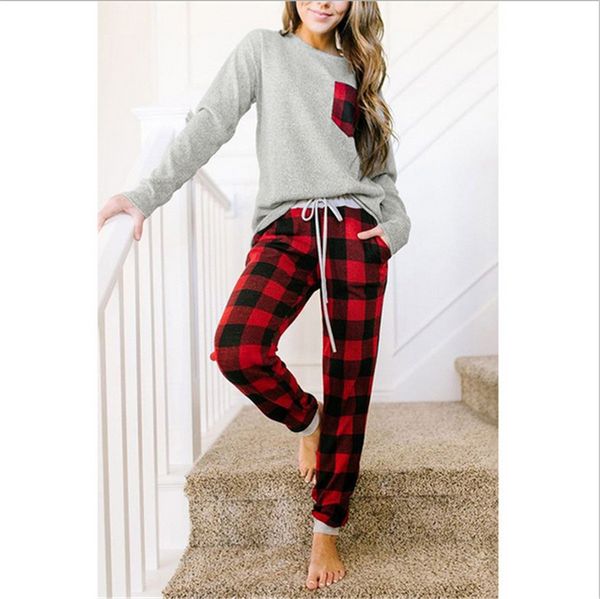 women christmas family pajamas sets buffalo plaid two piece clothing patchwork t-shirt checkered legging pants suit 2pcs/set e111806, White
women christmas family pajamas sets buffalo plaid two piece clothing patchwork t-shirt checkered legging pants suit 2pcs/set e111806, White