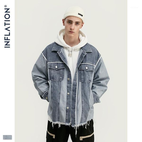 men's jackets men's denim jacket 2021 spring european and american tide brand color matching edge hem loose denim1, Black;brown
men's jackets men's denim jacket 2021 spring european and american tide brand color matching edge hem loose denim1, Black;brown