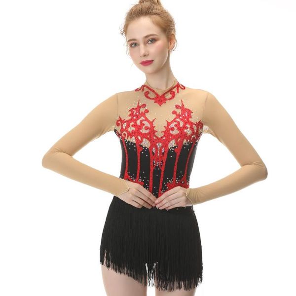 stage wear black figure skating costume cheongsam skirt beautiful dress girl /women, Black;red
stage wear black figure skating costume cheongsam skirt beautiful dress girl /women, Black;red