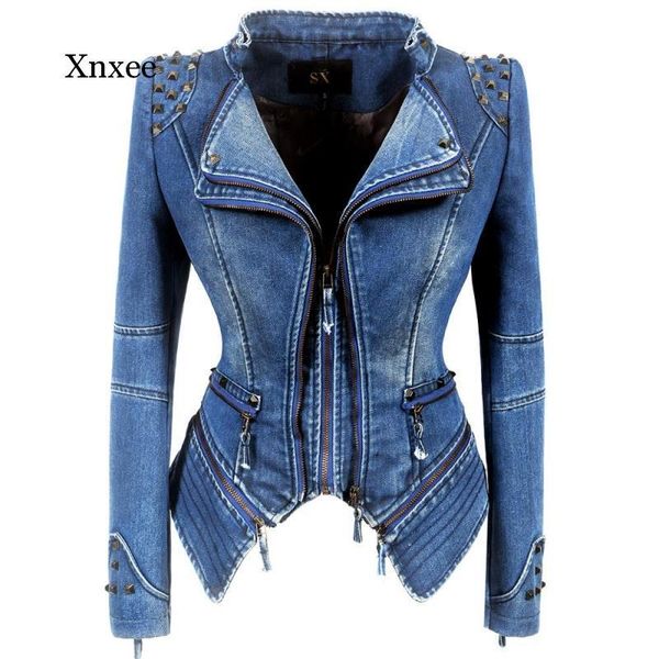 women's jackets women spring autumn denim rivet punk short slim fit jacket motorcycle windbreaker zipper outerwear, Black;brown
women's jackets women spring autumn denim rivet punk short slim fit jacket motorcycle windbreaker zipper outerwear, Black;brown