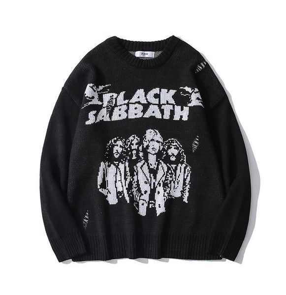 cartoon jacquard sweater men's ins tide brand round neck sweater bf harajuku fashion loose pullover, White;black
cartoon jacquard sweater men's ins tide brand round neck sweater bf harajuku fashion loose pullover, White;black