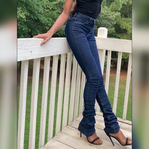 women ruched jeans blue high waist stacked denim long pants autumn streetwear fashion straight skinny pockets flared trousers y1214
women ruched jeans blue high waist stacked denim long pants autumn streetwear fashion straight skinny pockets flared trousers y1214