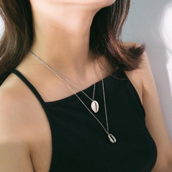 pendant necklace bohemian gift for women chains necklace jewelry valentine's day women beach choker gift, Silver
pendant necklace bohemian gift for women chains necklace jewelry valentine's day women beach choker gift, Silver