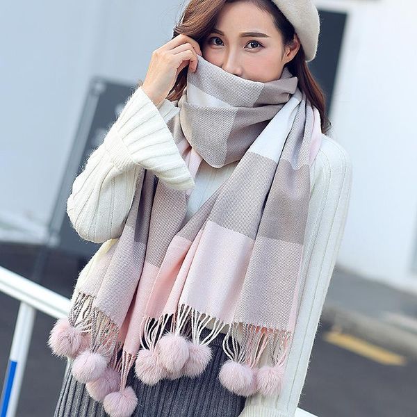 scarves scarf female winter korean version of the wild long thick warmth student ball plaid shawl dual-use autumn, Blue;gray
scarves scarf female winter korean version of the wild long thick warmth student ball plaid shawl dual-use autumn, Blue;gray