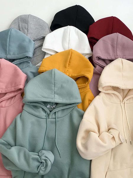 drawstring solid color women fleece hoodies autumn 2021 new women's korean style velvet thickened loose hooded sweatshirt
drawstring solid color women fleece hoodies autumn 2021 new women's korean style velvet thickened loose hooded sweatshirt