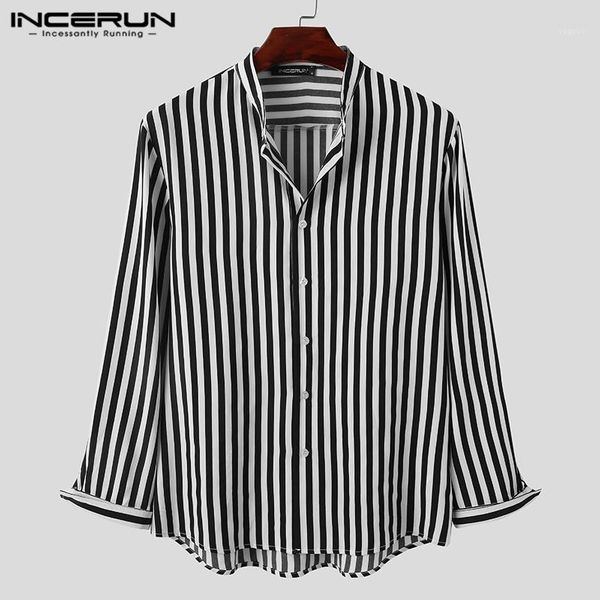 fashion striped men shirts incerun long sleeve stand collar dress shirts man stylish buttons business camisa masculina plus size1, White;black
fashion striped men shirts incerun long sleeve stand collar dress shirts man stylish buttons business camisa masculina plus size1, White;black
