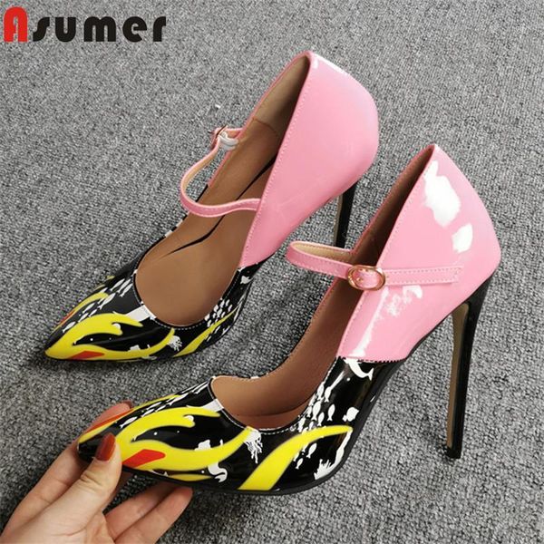dress shoes asumer 2021 big size 47 women pumps mixed colors graffiti fashion party wedding buckle high heels single woman1, Black
dress shoes asumer 2021 big size 47 women pumps mixed colors graffiti fashion party wedding buckle high heels single woman1, Black