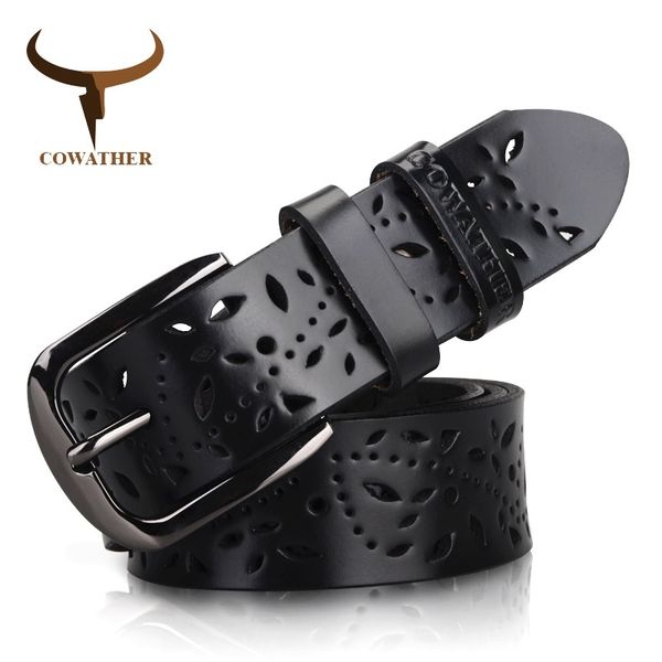 cowather new genuine leather jeans belts for women hollow pressed flower luxury strap female belt gun gray buckle 201120, Black;brown
cowather new genuine leather jeans belts for women hollow pressed flower luxury strap female belt gun gray buckle 201120, Black;brown
