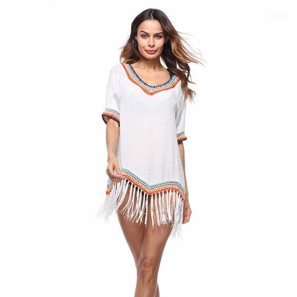 summer style women deep v-neck tassel women's swimwear beachwear bikini cover up loose beach dress1, White;black
summer style women deep v-neck tassel women's swimwear beachwear bikini cover up loose beach dress1, White;black