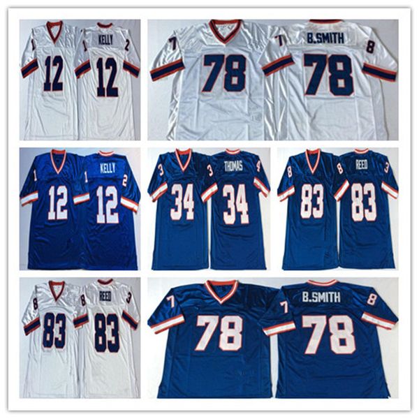 men college retro american football jerseys jim 12 kelly thurman 34 thomas 78 bruce smith 83 andre reed sticthed blue white, Black
men college retro american football jerseys jim 12 kelly thurman 34 thomas 78 bruce smith 83 andre reed sticthed blue white, Black