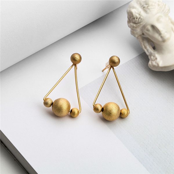 pure 925 sterling silver frosted beads earrings for women girls gold color geometric triangle drop earring jewelry yme496
pure 925 sterling silver frosted beads earrings for women girls gold color geometric triangle drop earring jewelry yme496