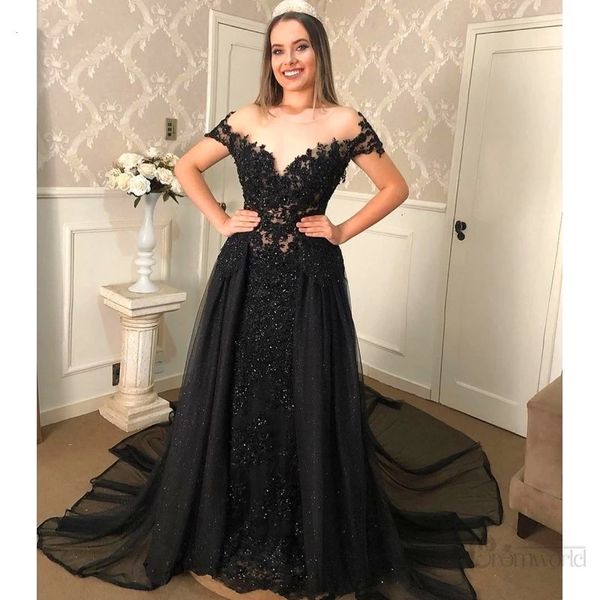 2021 gorgeous black evening dresses shinny sequins lace short sleeves a-line party prom gowns illusion vestidos de gala celebrity dress
2021 gorgeous black evening dresses shinny sequins lace short sleeves a-line party prom gowns illusion vestidos de gala celebrity dress