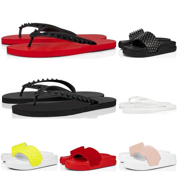 fashion men flip flops red bottom spikes summer slippers triple black white yellow slides house outdoor mens sandals size 38-46
fashion men flip flops red bottom spikes summer slippers triple black white yellow slides house outdoor mens sandals size 38-46