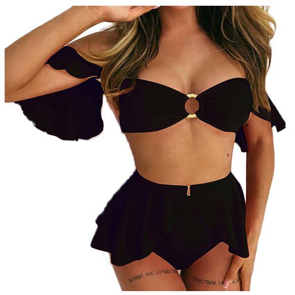 2020 split underwear set women's solid color ruffles bathing suit three biquinis bandeau choker female intimates lengerie y200708, Red;black
2020 split underwear set women's solid color ruffles bathing suit three biquinis bandeau choker female intimates lengerie y200708, Red;black
