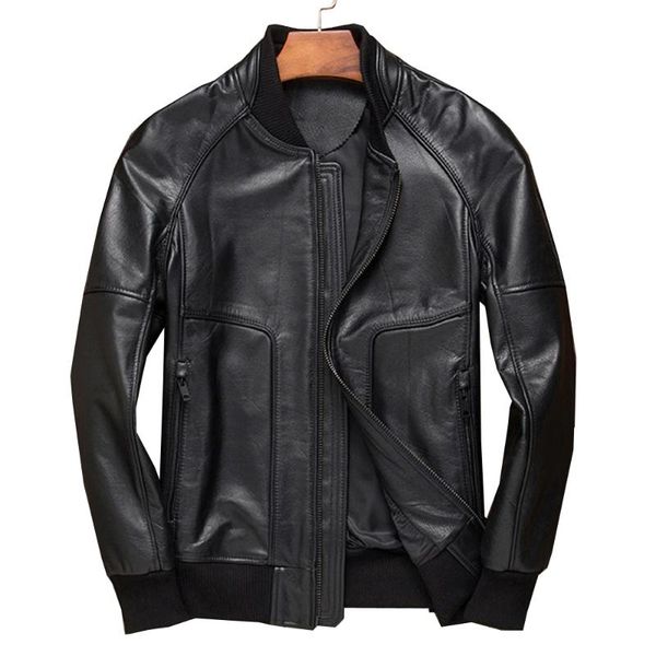 men's leather & faux real quality cow male jacket skin outwear stand collar men fashion regular autumn winter 4xl, Black
men's leather & faux real quality cow male jacket skin outwear stand collar men fashion regular autumn winter 4xl, Black