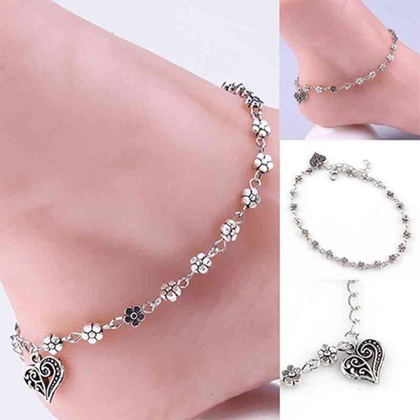 women's retro heart flowers barefoot sandal beach anklet chain foot jewelry bracelet on the leg ankles jewelry, Red;blue
women's retro heart flowers barefoot sandal beach anklet chain foot jewelry bracelet on the leg ankles jewelry, Red;blue