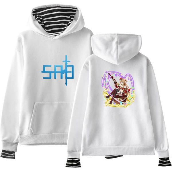 sword art online hoodies fake two piece hoodies women/men cartoon print fashion stripe sweatshirt harajuku pullovers, Black
sword art online hoodies fake two piece hoodies women/men cartoon print fashion stripe sweatshirt harajuku pullovers, Black