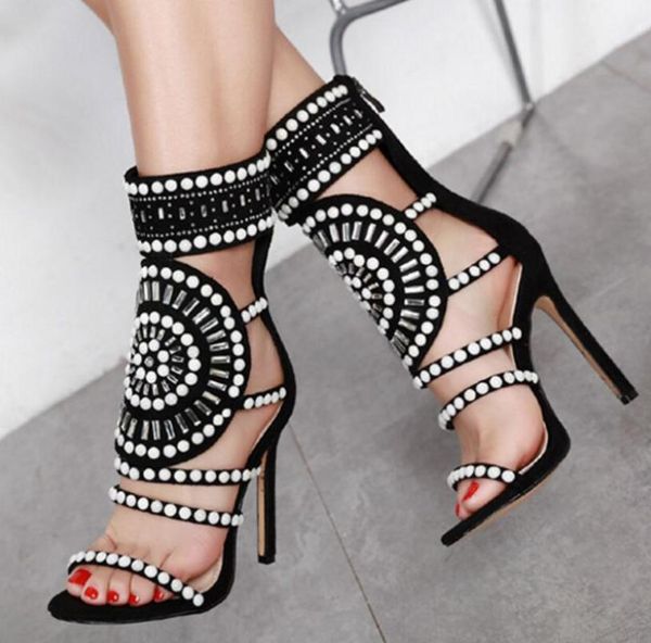 boots flock beaded ankle bootie crystal high heels sandals women zipper glitter cross bling chic pump woman shoes, Black
boots flock beaded ankle bootie crystal high heels sandals women zipper glitter cross bling chic pump woman shoes, Black