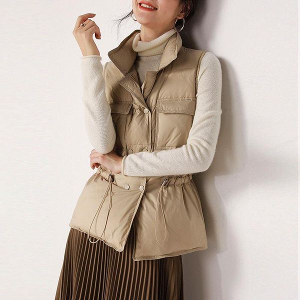 autumn winter women chic windproof down vest lightweight warm waistcoat female fashion white duck down jackets slim outerwear1, Black
autumn winter women chic windproof down vest lightweight warm waistcoat female fashion white duck down jackets slim outerwear1, Black