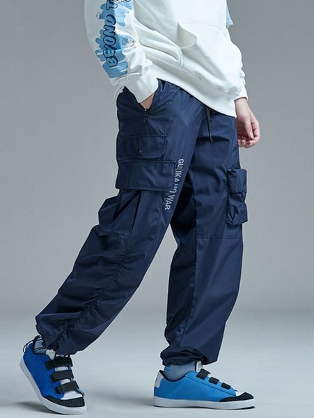 men reflective slogan graphic utility pocket drawstring waist cargo pants b9xg#, Black
men reflective slogan graphic utility pocket drawstring waist cargo pants b9xg#, Black