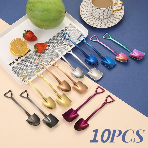 10pc stainless steel coffee set creative tea-spoon shovel dessert spoon christmas gift tableware ice cream tool q0109
10pc stainless steel coffee set creative tea-spoon shovel dessert spoon christmas gift tableware ice cream tool q0109