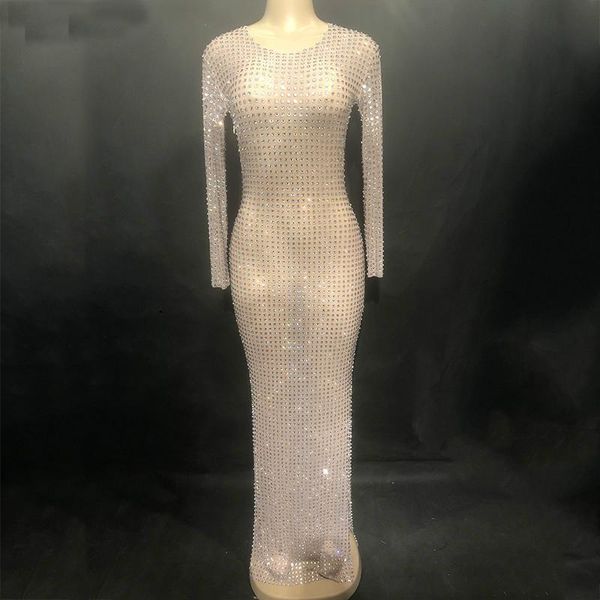 full rhinestones mesh long dress see through women's fashion birthday dress stage female singer show birthday party
full rhinestones mesh long dress see through women's fashion birthday dress stage female singer show birthday party